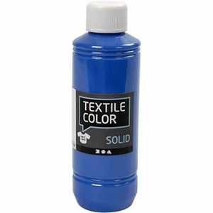 Textil Solid, lysande blå, täckande, 250 ml